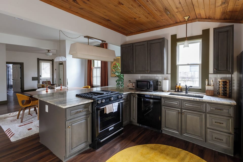 Cook like you would at home — spices, knives, and tools ready to go