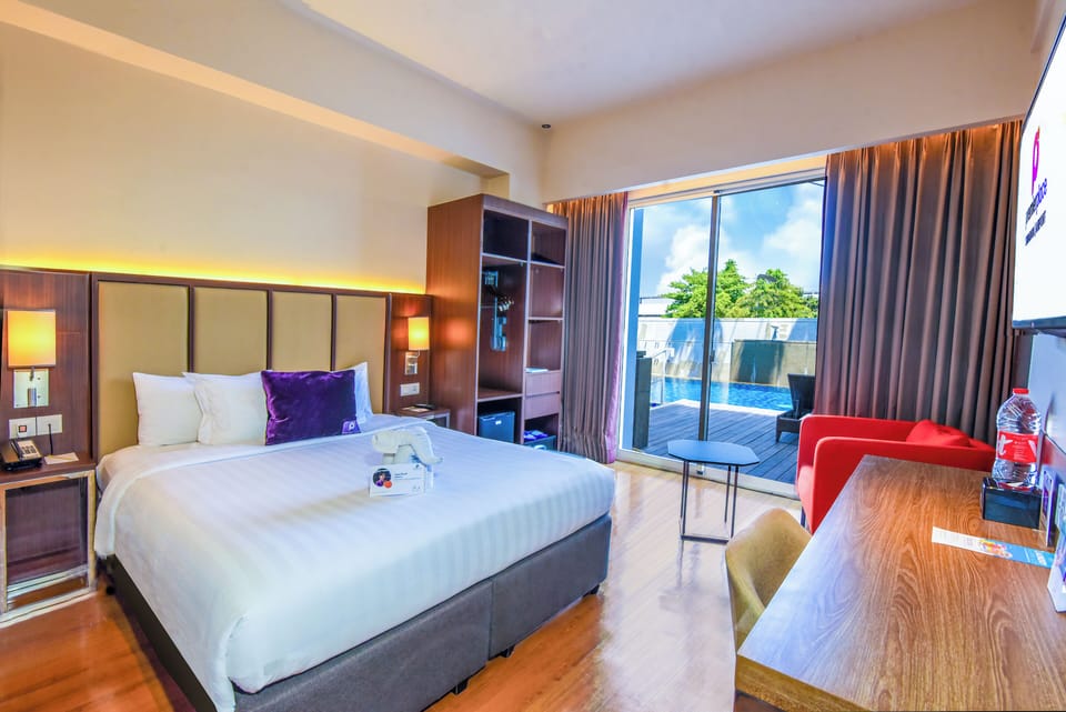 Classic Pool Access | In-room safe, desk, blackout drapes, soundproofing