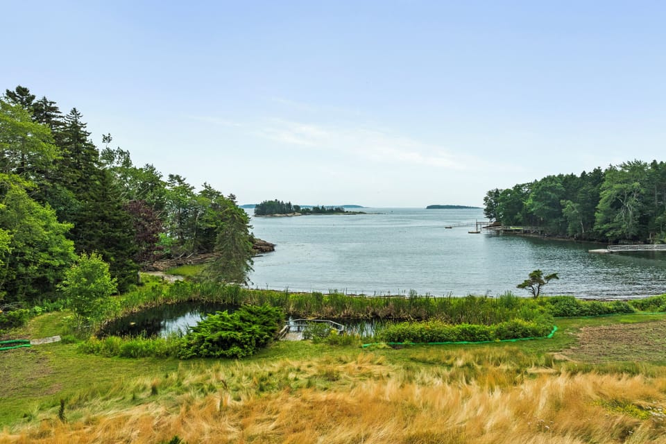 Pond and cove with beach