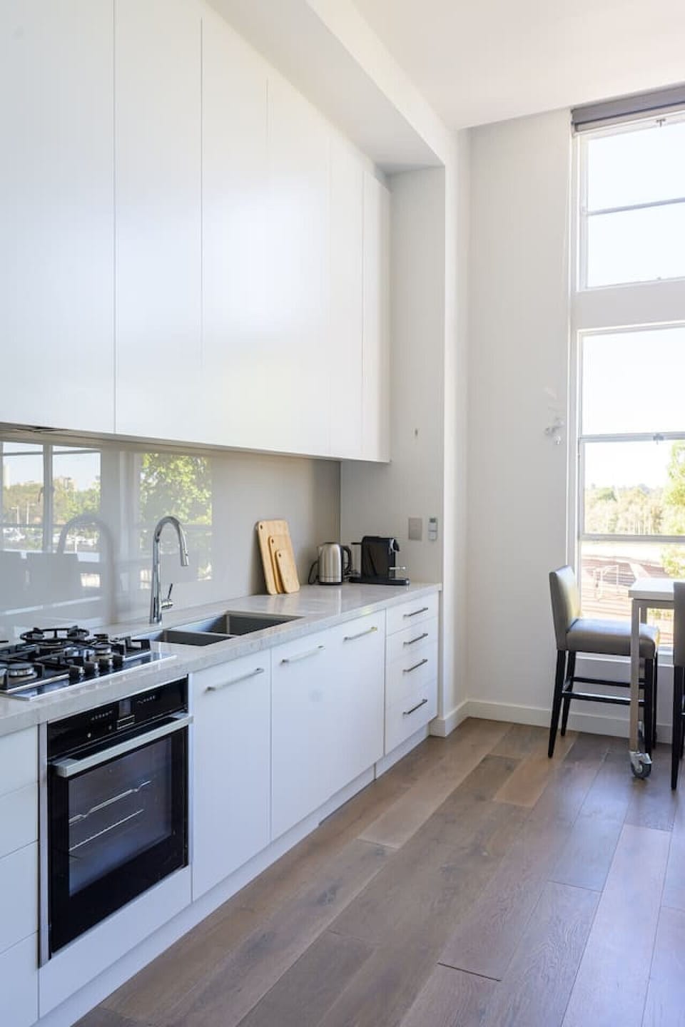 Sleek kitchen with quality appliances