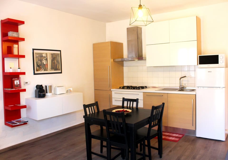 Family Apartment | Private kitchen | Full-size fridge, microwave, espresso maker, coffee/tea maker
