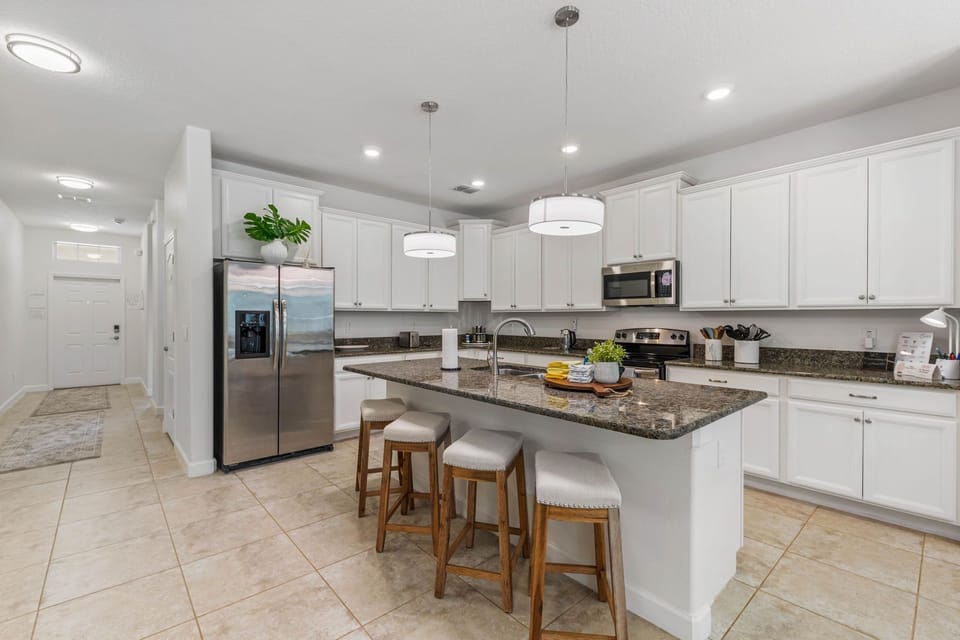 Gourmet kitchen.