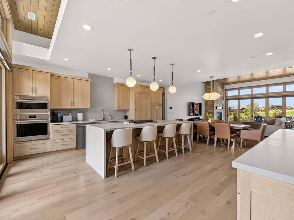 Prepare memorable meals in the gourmet kitchen, complete with luxury appliances