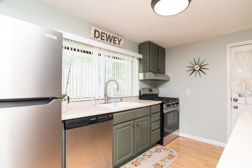 Fully equipped kitchen with everything you need for home-cooked meals.