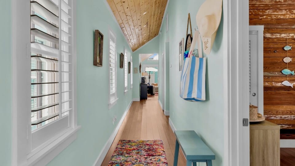 The first bedroom is located at the front of the house...
