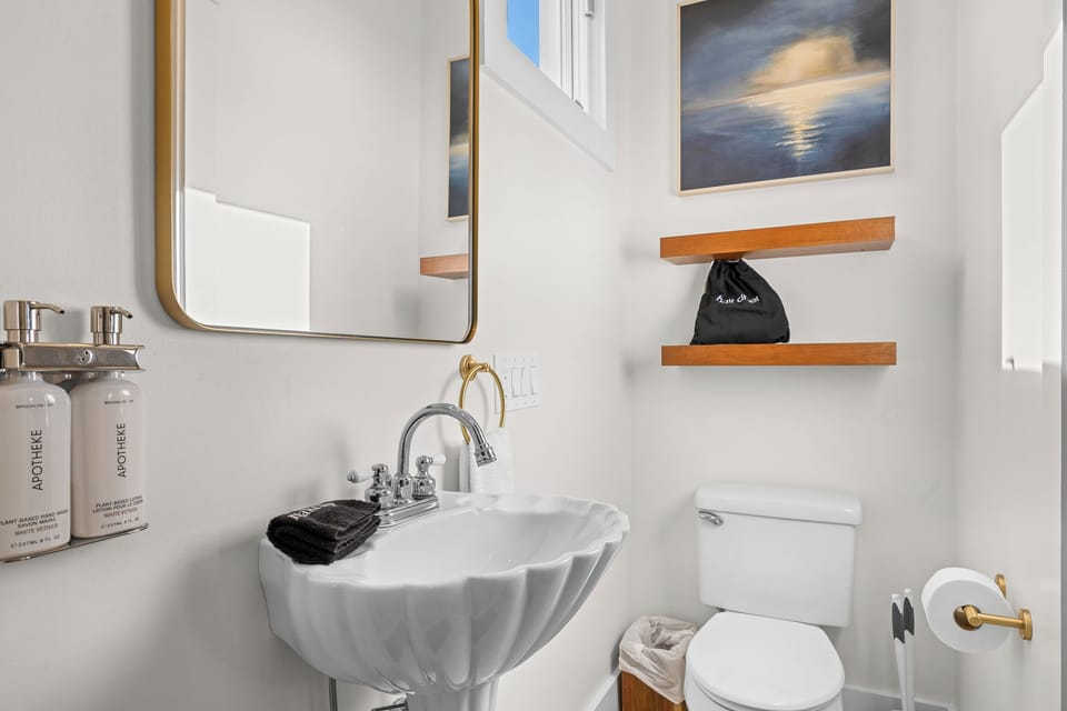 The Guest Bathroom with walk-in shower.
