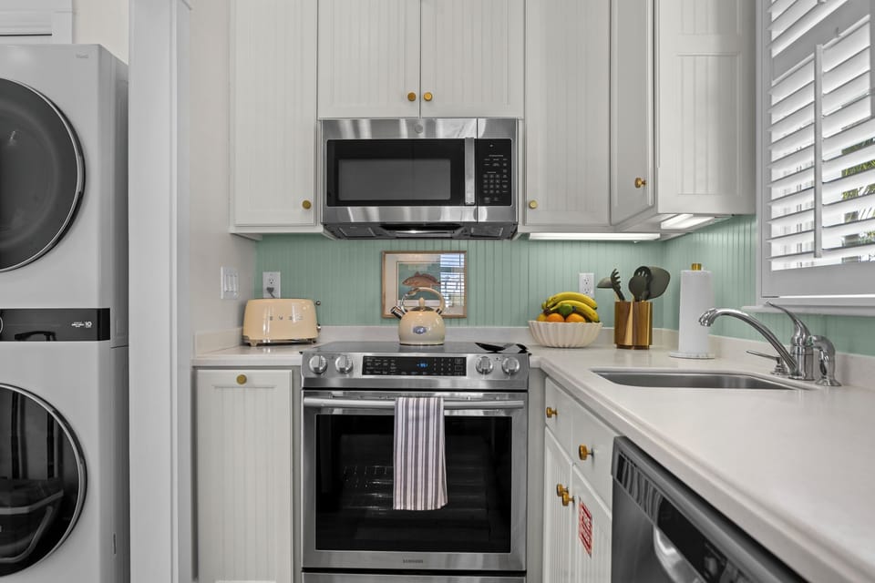 Full-size washer and dryer. 