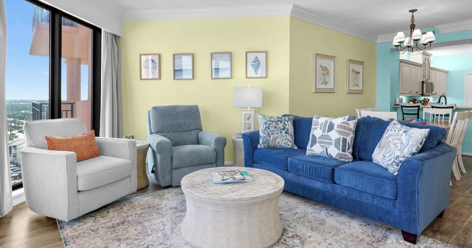 Condo, Multiple Beds, Beach View (SeaChase 1004W) | Living area