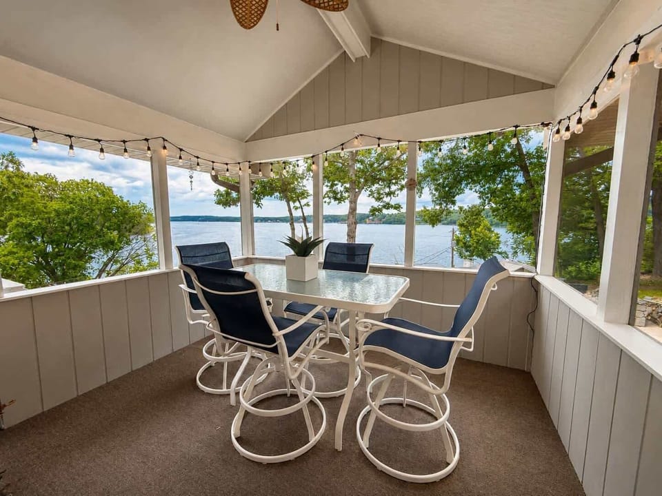 Play a round of cards or enjoy a bite in the sunroom​