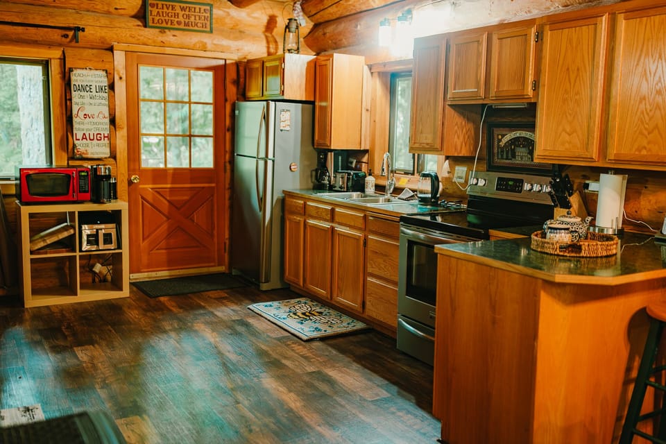 Full kitchen with open floor plan