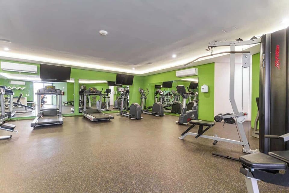 Enjoy a workout in our modern gym.