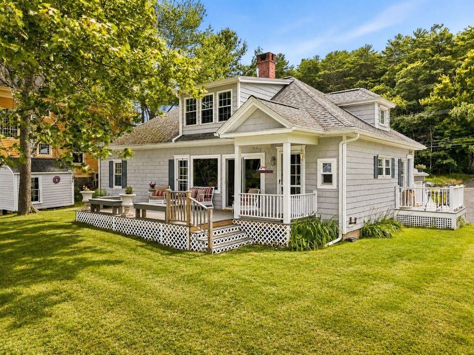 Spacious back deck to enjoy the view