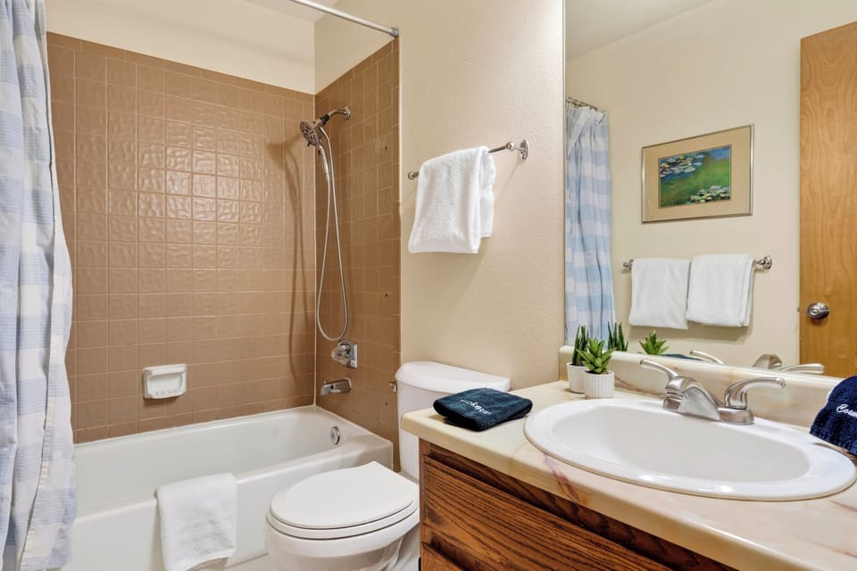 Full bathroom 2 features a shower and tub combo.