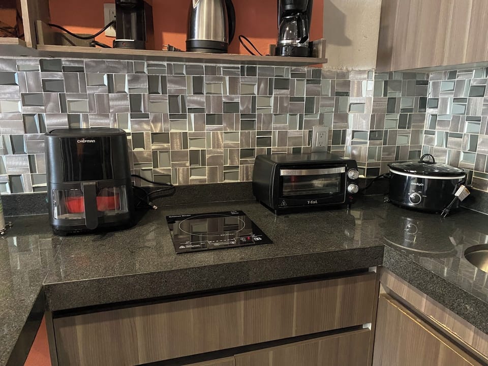 Premium Studio, Balcony, Beach View | Private kitchen | Fridge, microwave, stovetop, toaster