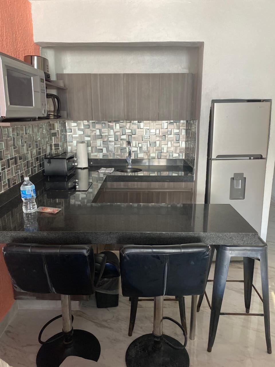 Premium Studio, Balcony, Beach View | Private kitchen | Fridge, microwave, stovetop, toaster