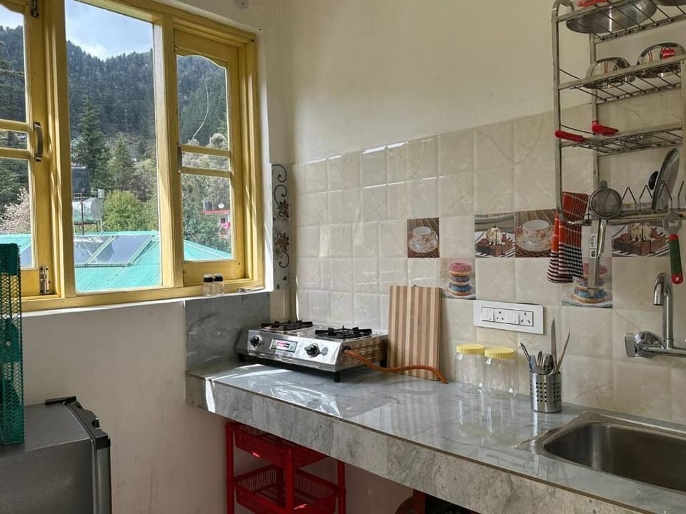 Deluxe Double Room, Balcony, Mountain View | Private kitchen | Mini-fridge, electric kettle, cookware/dishes/utensils