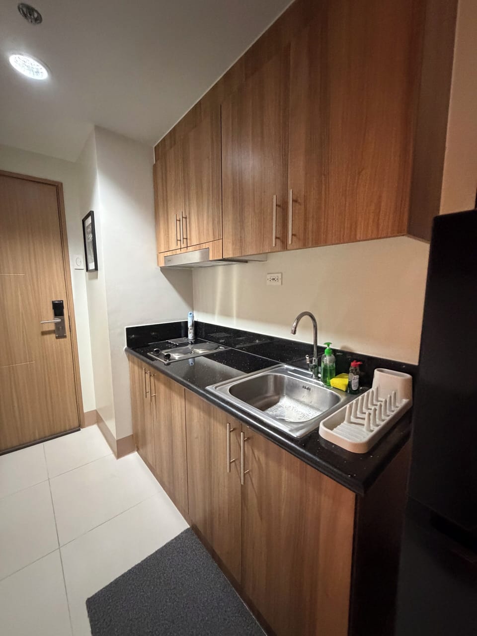 Fully equipped kitchen with stainless steel appliances