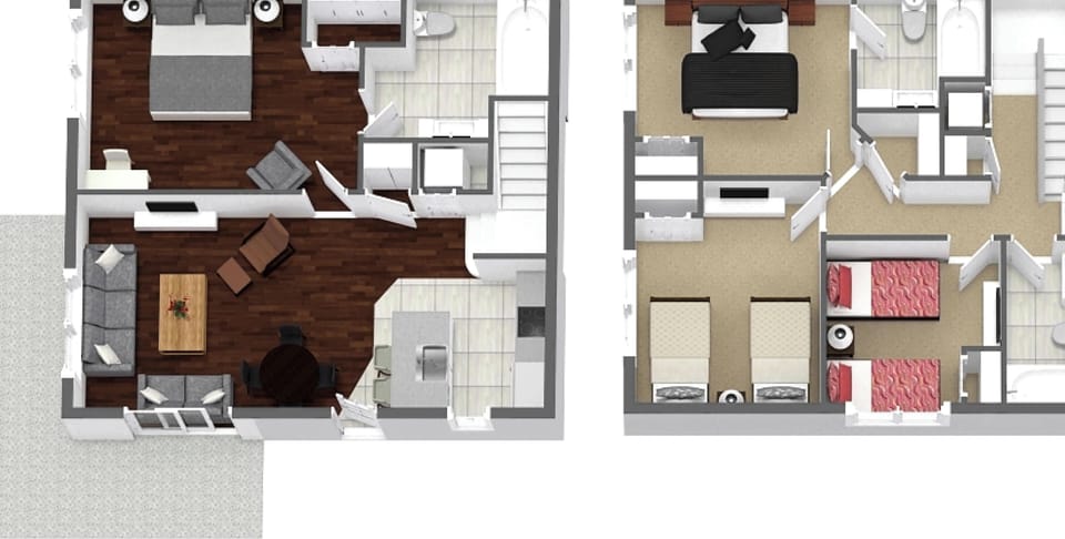 Floor-plan of the villa.