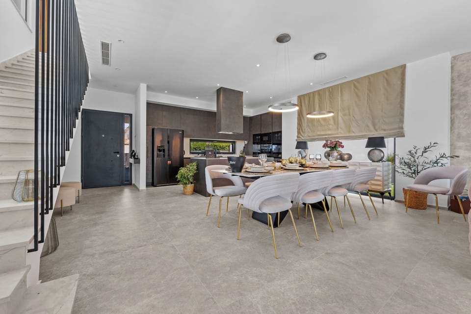 Villa | Private kitchen | Espresso maker, coffee/tea maker, fridge, microwave