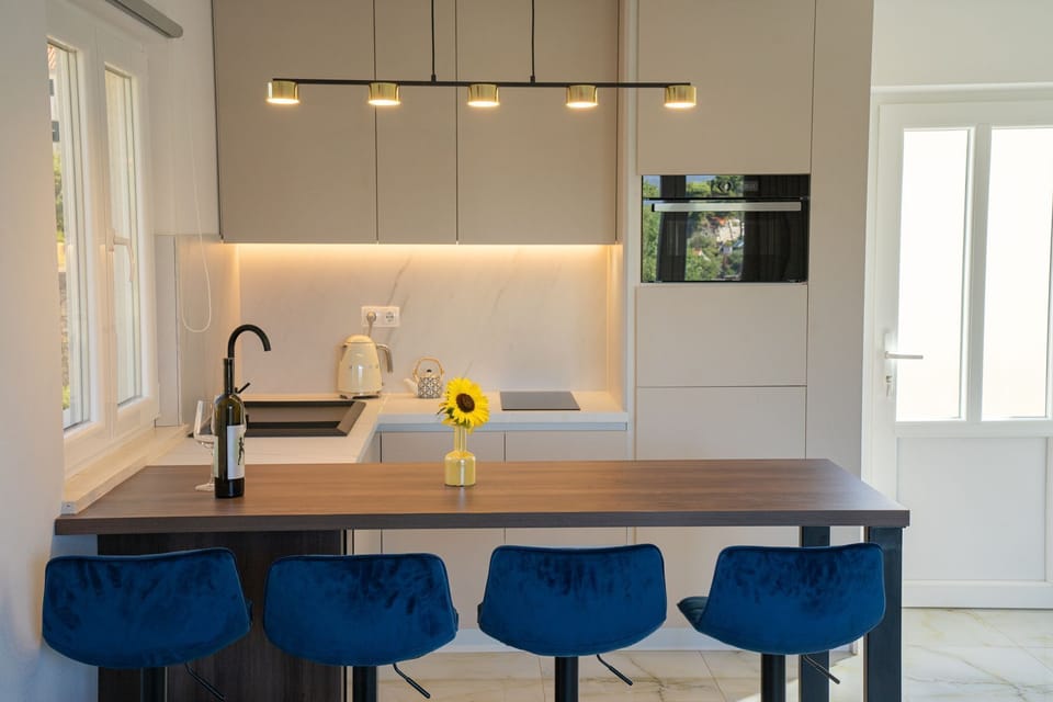Apartment (A1) | Private kitchen | Fridge, oven, stovetop, electric kettle