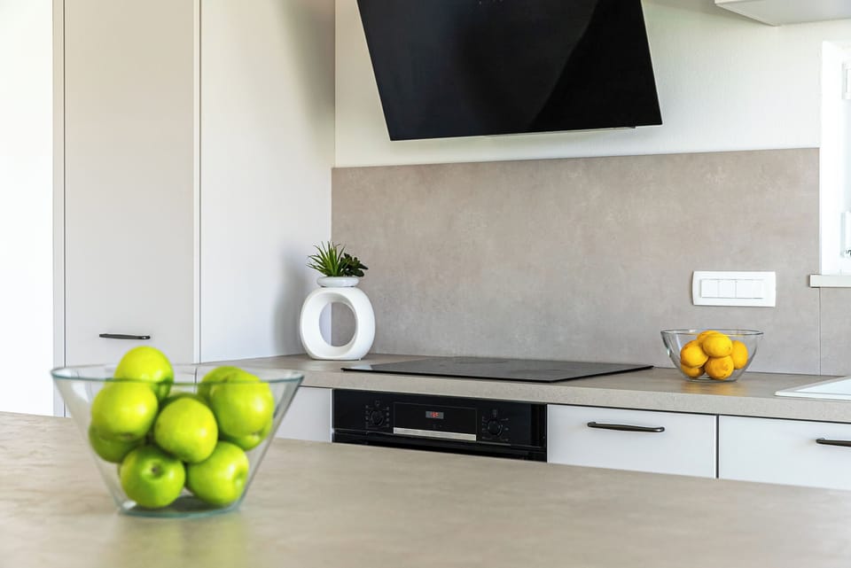 Villa | Private kitchen | Espresso maker, fridge, oven, stovetop