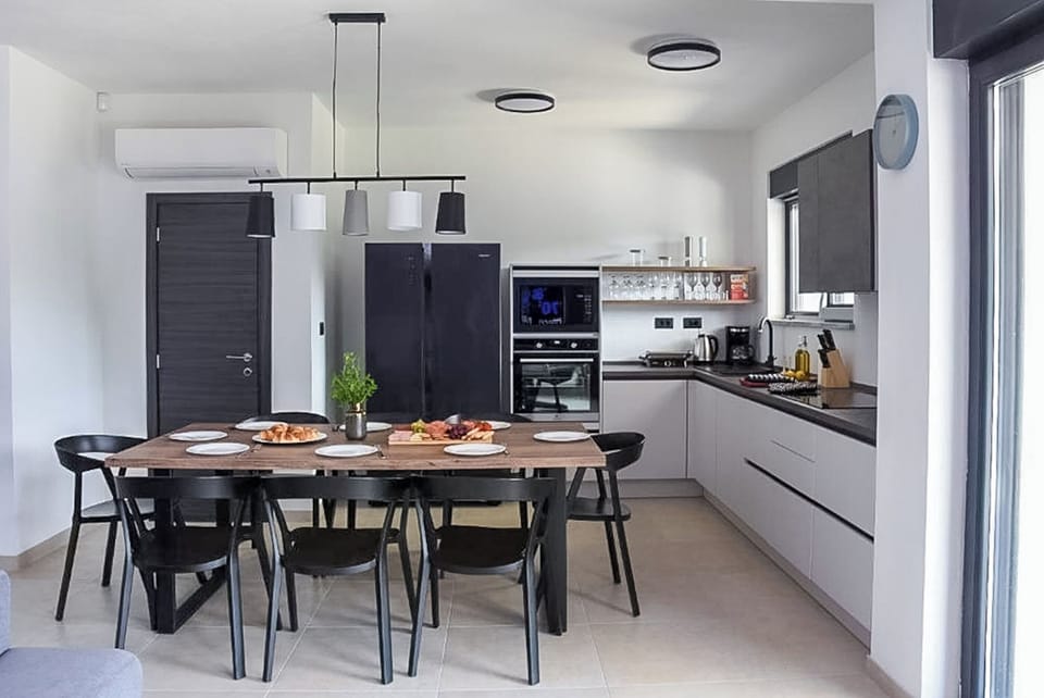 Villa | Private kitchen | Espresso maker, fridge, microwave, oven