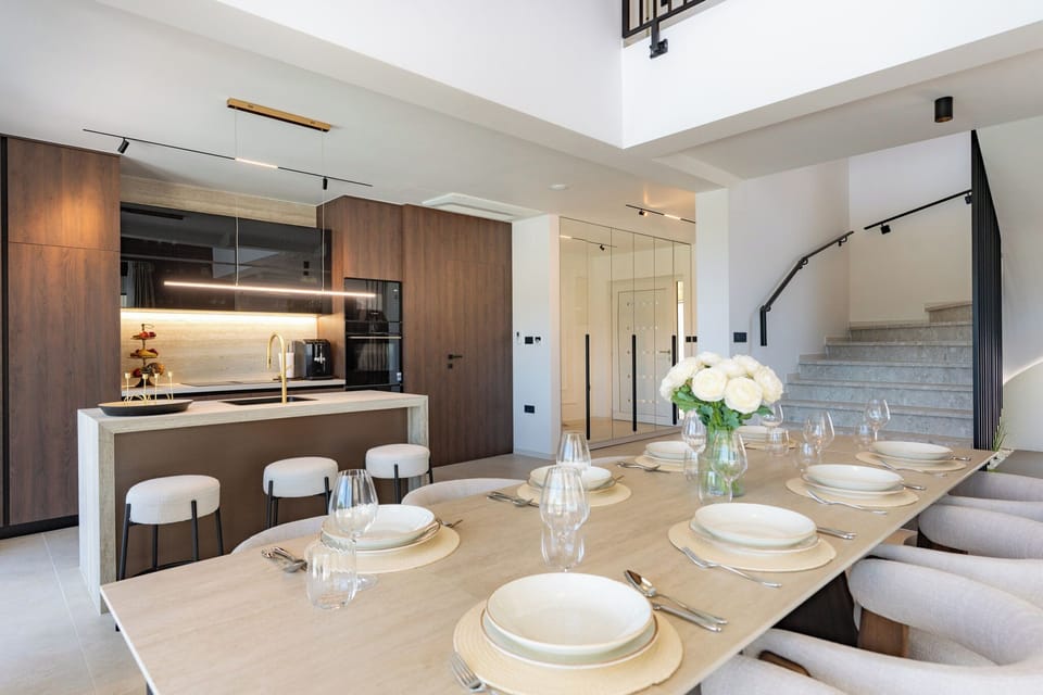 Villa | Private kitchen | Espresso maker, fridge, microwave, oven