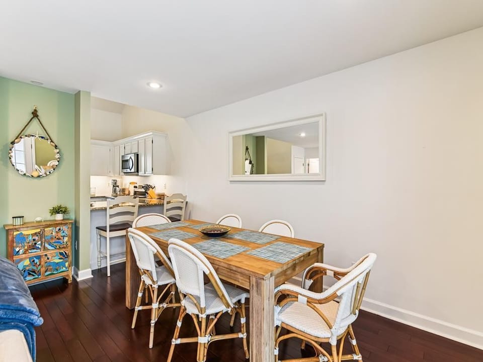 Spacious dining area seats the whole group for home-cooked meals during your Bethany Beach stay