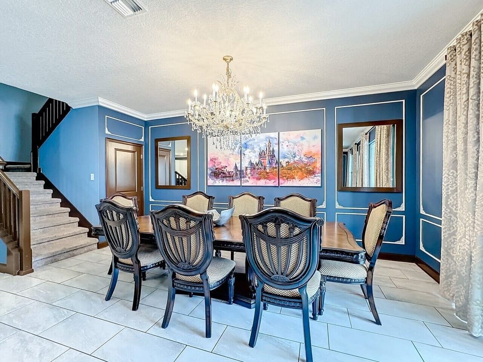 Elegant dining area perfect for family meals and gatherings.