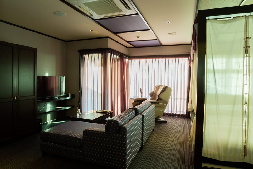 Japanese Western Style Suite Room with Japanese Futon and Private Open-air Bath, Non-Smoking | Down comforters, in-room safe, individually decorated