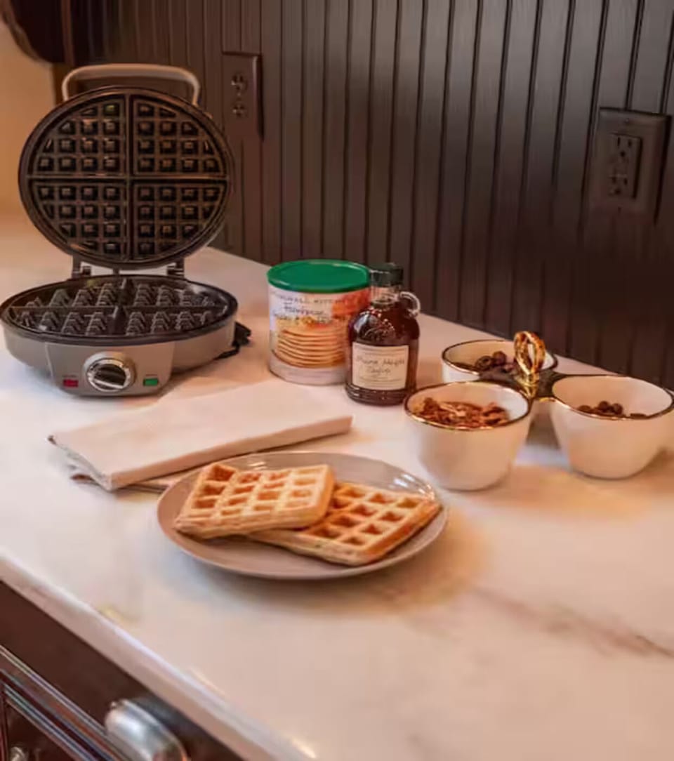 Option 1: Treat yourself to homemade breakfast with our fully equipped waffle ma