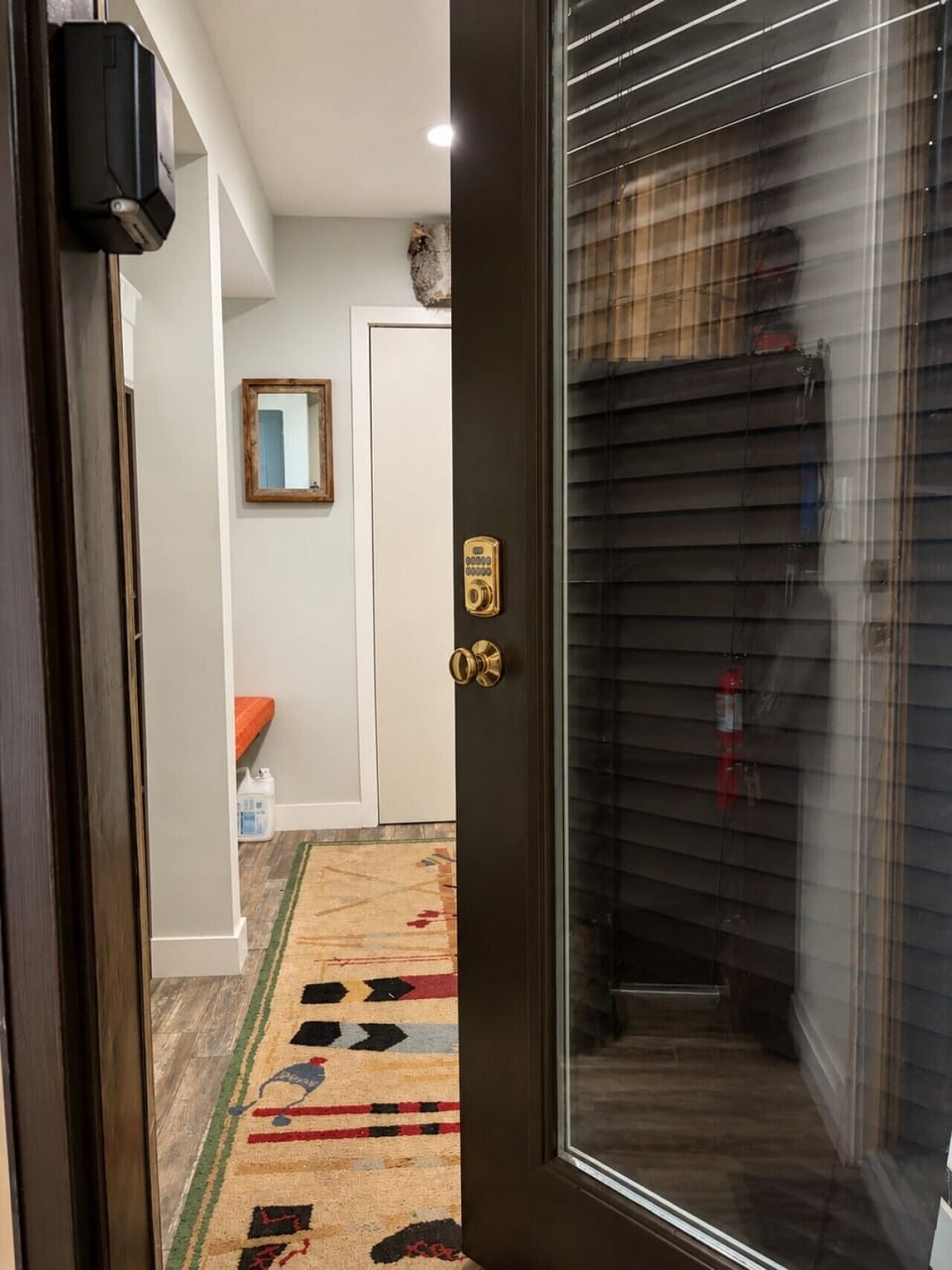 Entry door with digital lock
