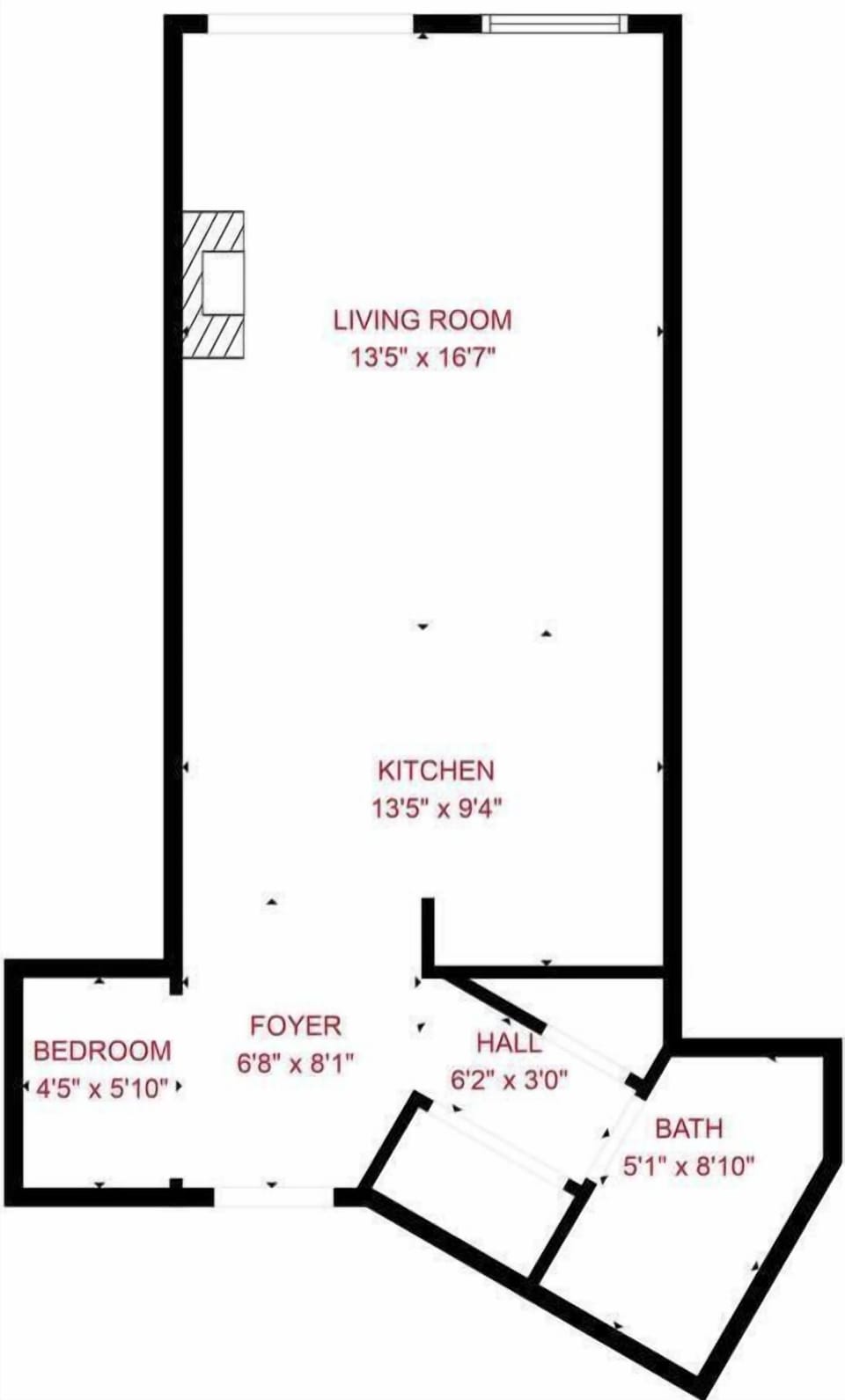 Floorplan for the studio.
