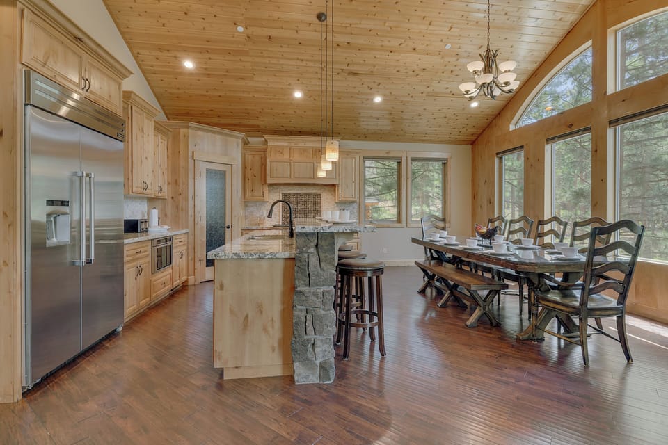 Kitchen and dining area