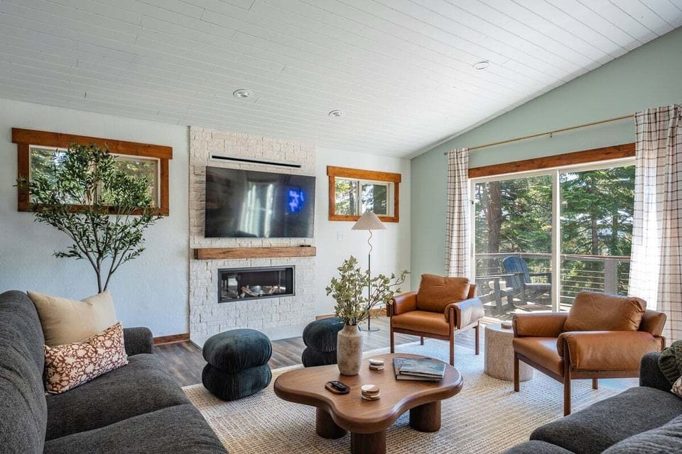 Living area w/ contemporary furniture