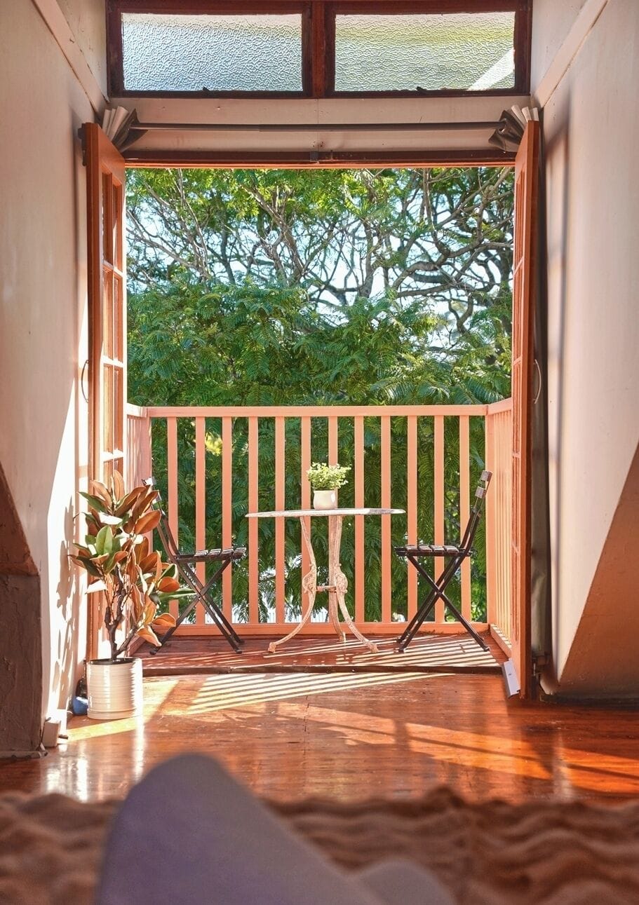 Private balcony with fresh air