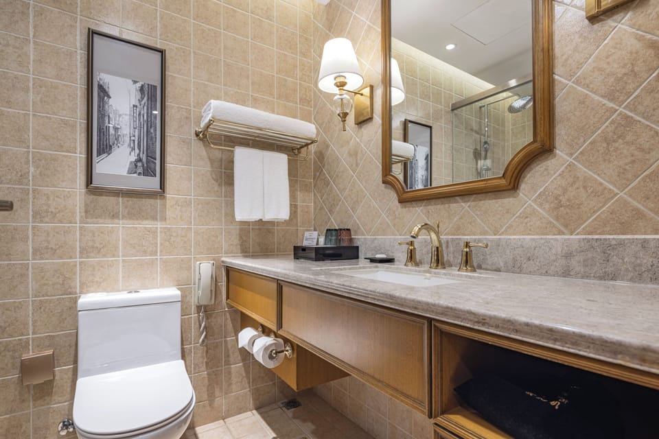 Comfort Double Room, Garden View | Bathroom | Free toiletries, hair dryer, slippers, towels