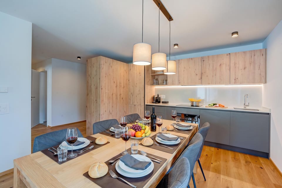 Kitchen and dining area