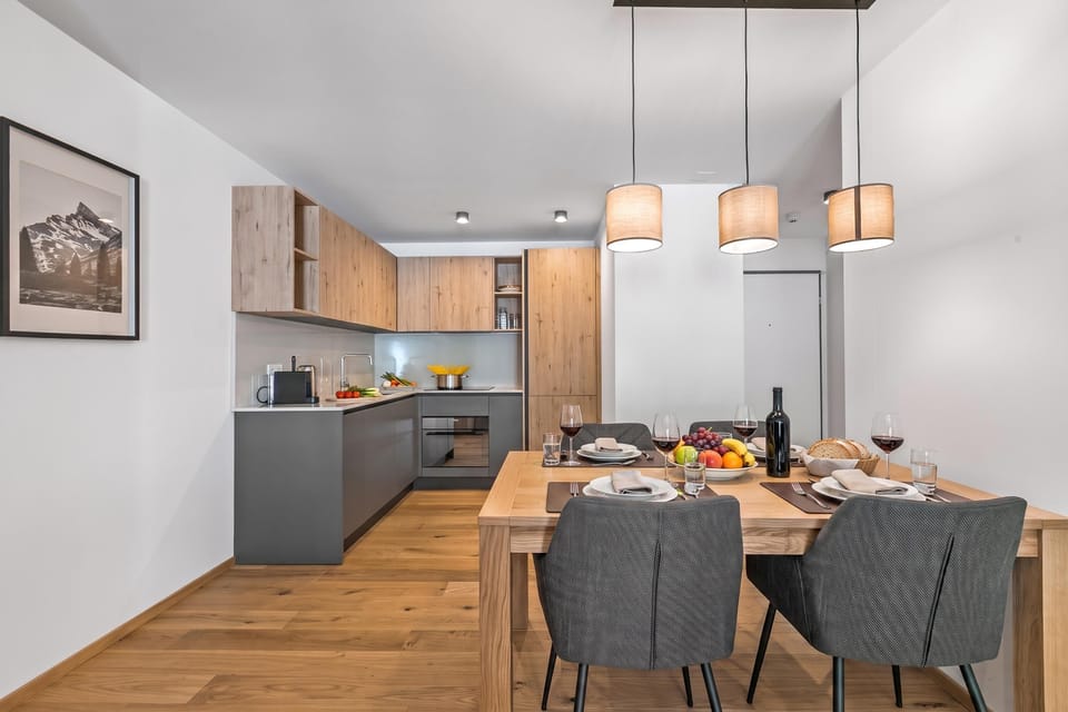 Kitchen and dining area