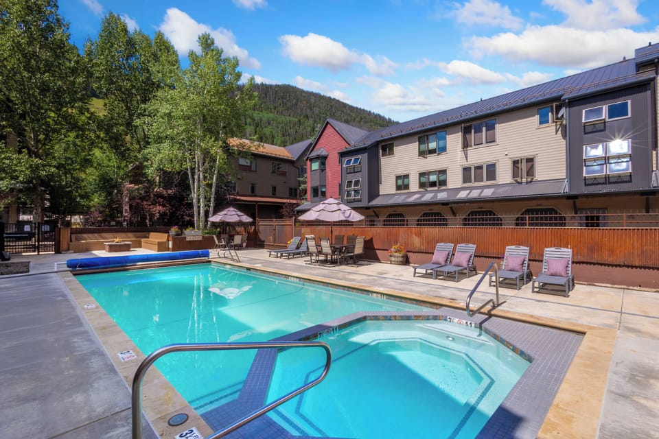Summer pool and year round hot tub for guests.