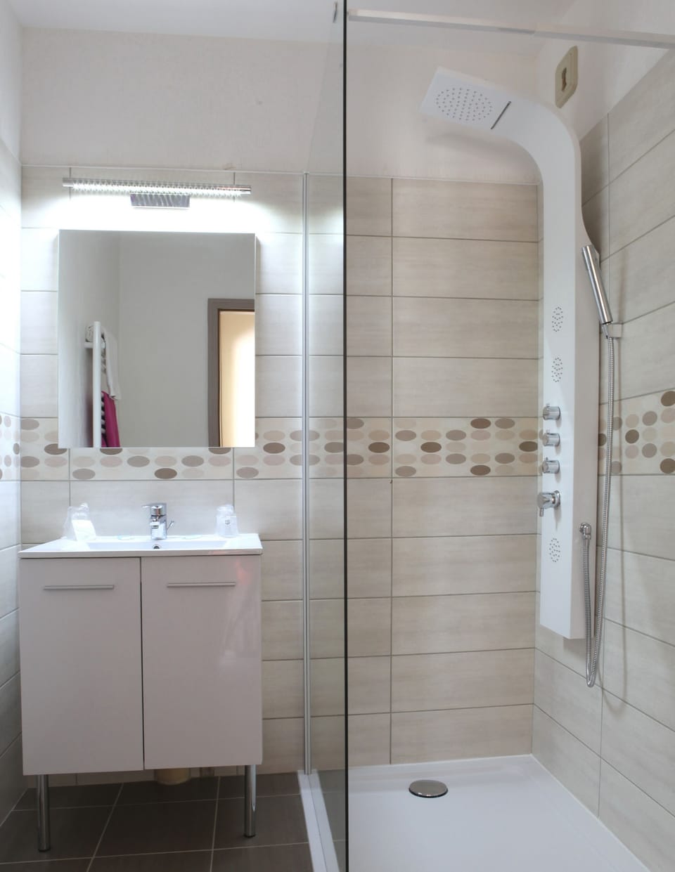 Free toiletries, hair dryer, towels
