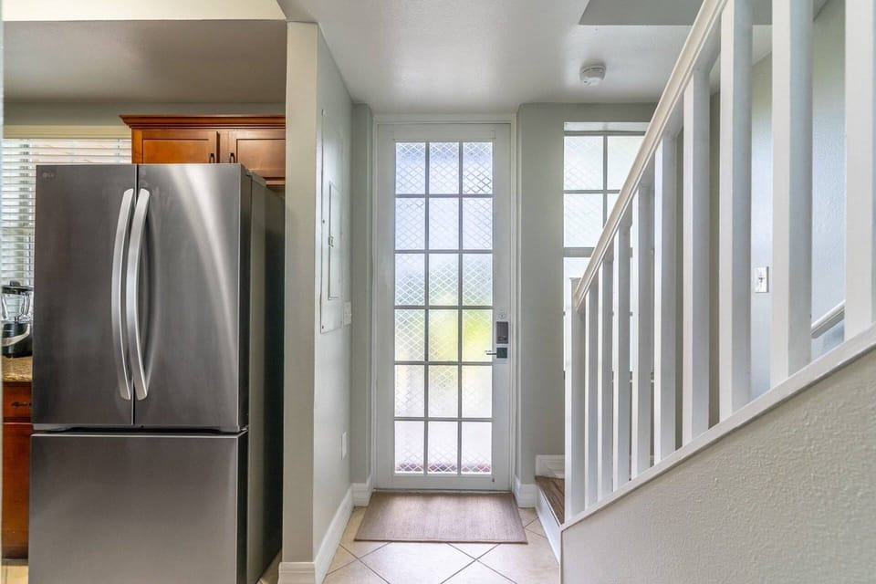 Bright and private entryway