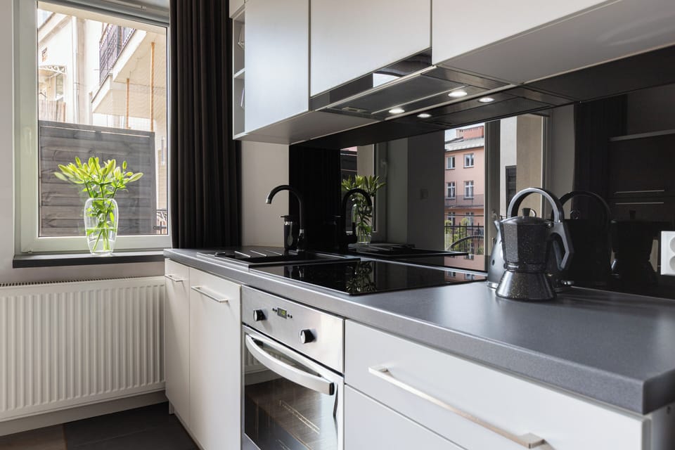 Apartment | Private kitchenette | Coffee/tea maker, full-size fridge, oven, stovetop
