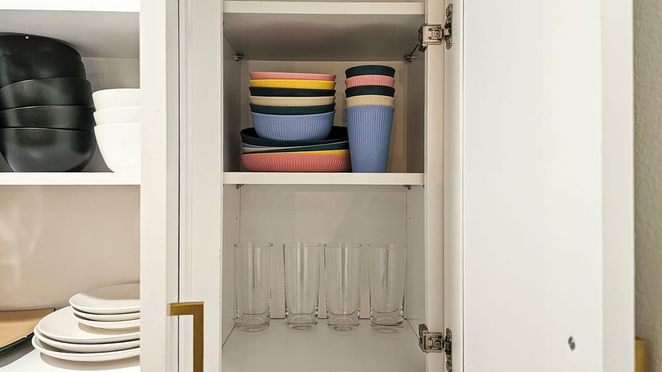 Vibrant dishware and sleek glasses ready for your culinary adventures!