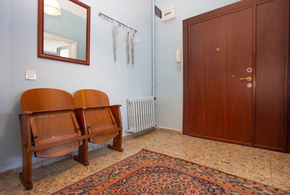 The entrance - vintage cinema seats