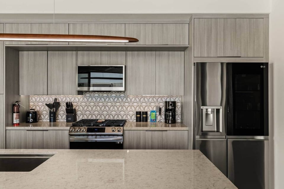 Chef's kitchen with high end appliances