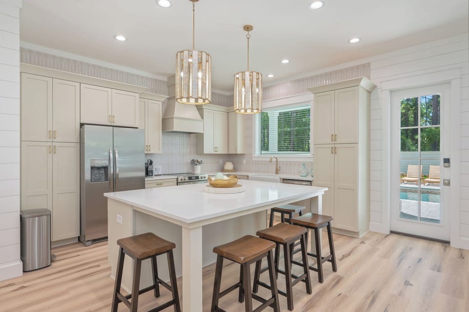 Spacious kitchen with island for enjoying meals together

