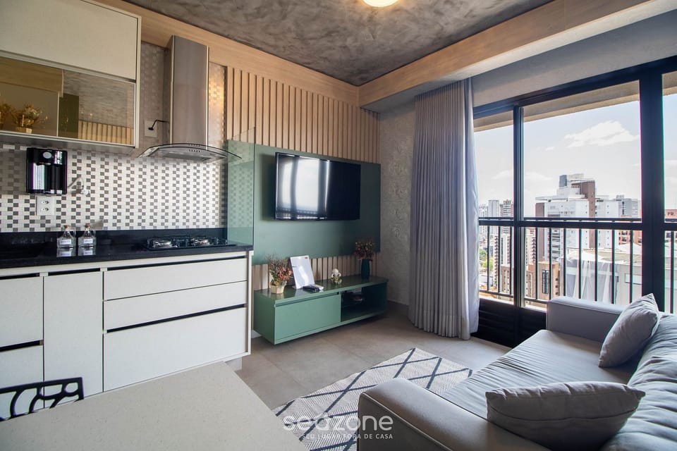 Basic Apartment | Living area | 40-inch TV with digital channels
