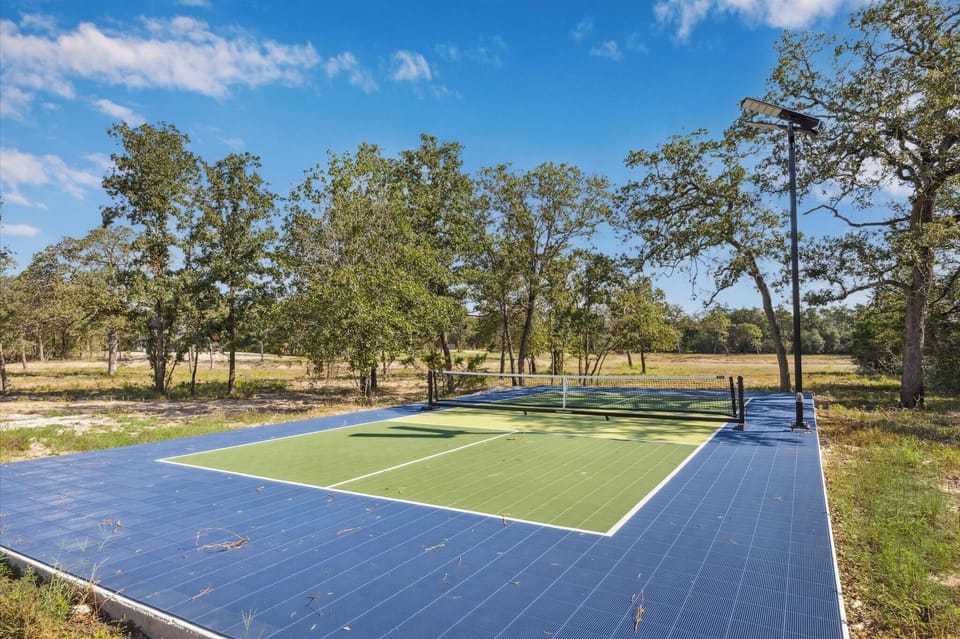 The Pickleball Court is ready for friendly rallies and sunny games. 
