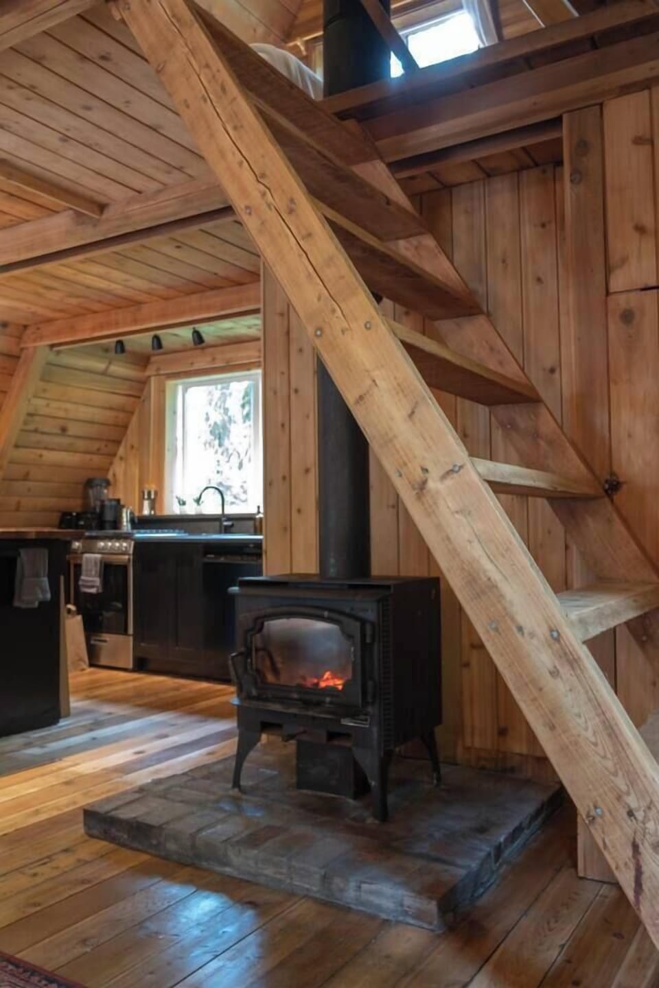 Stair ladder to access loft and bedrooms
